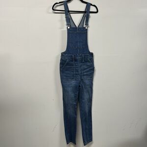 Madewell Denim Skinny Bib Overalls Womens Size M Jansing Wash Adjustable Casual